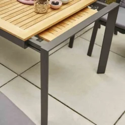 Zurigo Auszietisch 180/240x90cm Teakholz / Anthrazit -Deutschland Garten Zier Verkaufs-Shop 258778d558623c532beb6983d850fb9e