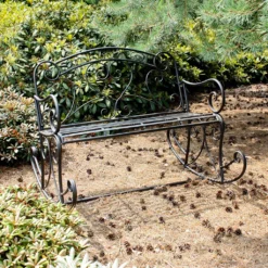 Schaukelbank Metall Gartenbank Sitzbank Parkbank Schaukelstuhl Bank Schwarz -Deutschland Garten Zier Verkaufs-Shop 25d686f31ec710436c49683bc8ed19ca