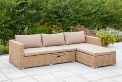 Merxx Gartenlounge Veneto Stahl, Kunststoffgeflecht Natur 215 Cm X 140 Cm X 56 Cm -Deutschland Garten Zier Verkaufs-Shop 2630cd2506dd7f9b84beb2b58b70094b