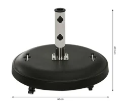 Dehner Sonnenschirmständer, Rollbar, Ø Schirmstock 58 Mm, Beton/Stahl, 50 Kg, Schwarz -Deutschland Garten Zier Verkaufs-Shop 263a112fb2523b5496078dae1488d88c