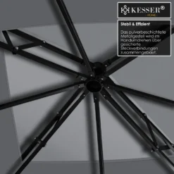 KESSER® - Pavillon 3x3m Wasserabweisend UV-Schutz 50+ Metall Gestell Partyzelt Gartenzelt Luxus Gartenpavillon 9m² Festzelt, Farbe:Grau -Deutschland Garten Zier Verkaufs-Shop 26e190c55ff118be561eb4708f1d4ccc