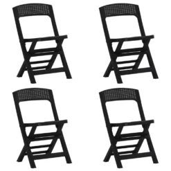 VidaXL Klappbare Gartenstühle 4 Stk. PP Anthrazit