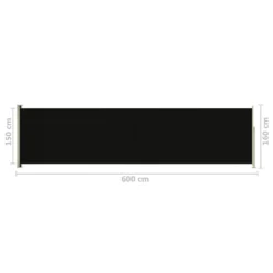 VidaXL Seitenmarkise Ausziehbar 160x600 Cm Schwarz -Deutschland Garten Zier Verkaufs-Shop 2870d7c62e49af439f07bbb1194cdb86
