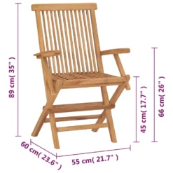 VidaXL Klappbare Gartenstühle 2 Stk. Massivholz Teak -Deutschland Garten Zier Verkaufs-Shop 2939a8862feb4b43b8e1ed2664ab5584
