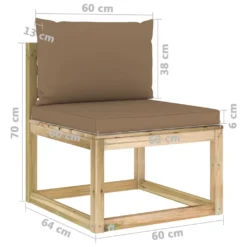 VidaXL 7-tlg. Garten-Lounge-Set Mit Kissen Imprägniertes Kiefernholz -Deutschland Garten Zier Verkaufs-Shop 29e5b6207ce0b229a77ac1e18f0e050b