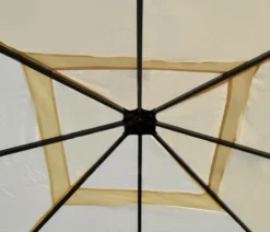 Pergola Calpe, Garten Pavillon, Stabiles 7cm-Gestell Mit Seitenwand + Moskitonetz Creme 4x4m -Deutschland Garten Zier Verkaufs-Shop 29f5072739e2e476c01e48a81d37155a