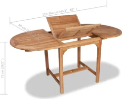 VidaXL Ausziehbarer Gartentisch (110-160)x80x75 Cm Massivholz Teak -Deutschland Garten Zier Verkaufs-Shop 2af0f09827edb001ae4f40137bcff192