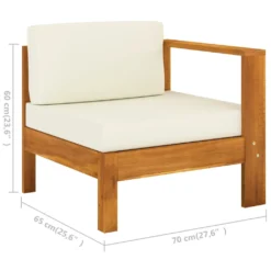 VidaXL 7-tlg. Garten-Lounge-Set Mit Creme Auflagen Massivholz Akazie -Deutschland Garten Zier Verkaufs-Shop 2af83528ffc3376468203580d37dd7c3