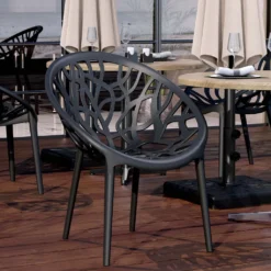 4er-Set AMAZONAS | Designer Kunststoffstuhl | Schwarz | Kunststoff | Stapelbar | Kunststoff Stuhl, Kunststoffstühle Outdoor -Deutschland Garten Zier Verkaufs-Shop 2b126d6df15bbdc48b3d6bb741d20608