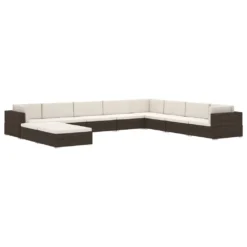 VidaXL Modular-Fußhocker 1 Stk. + Auflagen Poly Rattan Grau -Deutschland Garten Zier Verkaufs-Shop 2b6d452bd33b95ebc559c61c61e42d06