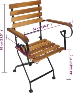 VidaXL Klappbare Gartenstühle 4 Stk. Stahl Und Massivholz Akazie -Deutschland Garten Zier Verkaufs-Shop 2bfc04a9188fab832b641e6bdb1e4e87
