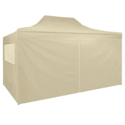 VidaXL Faltzelt Pop-Up Mit 4 Seitenteilen 3 X 4,5 M Cremeweiß -Deutschland Garten Zier Verkaufs-Shop 2df371c9cc29d8593c4caaabb96a0734