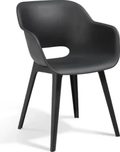 Allibert By Keter Gartensessel Akola, Graphit, 2er Set, Kunststoff, Maße: 56.7 X 55.8 X 80.1 Cm, Stapelbar, Wetterfest, Outdoor -Deutschland Garten Zier Verkaufs-Shop 2e223c4db3942cc79a700ba86d251541