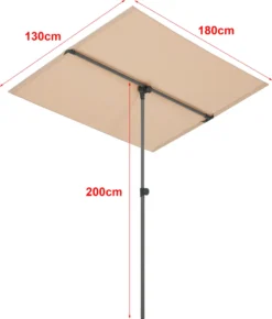 Pro-Tec Balkonblende Carsoli 180 X 130 Cm Gartenschirm 360° Drehbar Sonnenschirm UV 50+ Wasserfest Balkonschirm Rechteckig Sandfarben -Deutschland Garten Zier Verkaufs-Shop 2e6f2e158d7ac32039bf783f059c6180