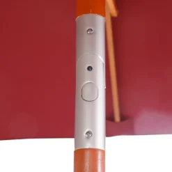 Outsunny Sonnenschirm, Knickbarer Gartenschirm, Strandschirm, 3-stufig Einstellbar, Holz+Polyester, Weinrot, 200 X 150 X 230 Cm -Deutschland Garten Zier Verkaufs-Shop 2f6dcff6190ce17fdb4831bdec9b8388