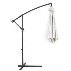 Kingsleeve Sonnenschirm Mit Ständer 300 Cm Groß UV Schutz 40+ Kurbel Neigbar Alu Wasserabweisend Windfest Ampelschirm Garten Terrasse Balkon, Farbe:creme -Deutschland Garten Zier Verkaufs-Shop 305780dc4bd4825286dc0a3fdc5624b6