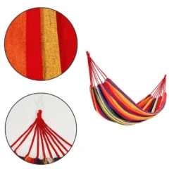 MODERN HOME Hängematte Doppelhängematte Für 1-2 Personen Outdoor Baumwolle Tragbar Garten Camping Hängematte Belastbarkeit 150kg Rainbow Geeignet Für Reise XXL GW-906 -Deutschland Garten Zier Verkaufs-Shop 306b0b842116a68add864537c34626ce