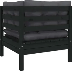 VidaXL 3-tlg. Garten-Lounge-Set Mit Kissen Schwarz Kiefer Massivholz -Deutschland Garten Zier Verkaufs-Shop 309d0407700ee1295080229943abdf92