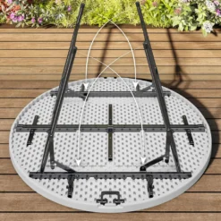 2er-Set MIO | Partytisch | Ø 122 Cm | Weiß | Klappbar | Party Klapptisch, Buffettisch, Banketttisch -Deutschland Garten Zier Verkaufs-Shop 30c3a20112c094f1f0ecd09543faca2a