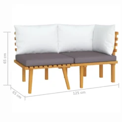 VidaXL 2-tlg. Garten-Lounge-Set Mit Kissen Massivholz Akazie -Deutschland Garten Zier Verkaufs-Shop 311dabff8f10bb4b48d1dfa2068680bf