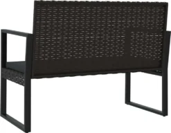 VidaXL Gartenbank Mit Kissen Schwarz 106 Cm Poly Rattan -Deutschland Garten Zier Verkaufs-Shop 31a1b2bddc276a7e601fac18f5c70b0b