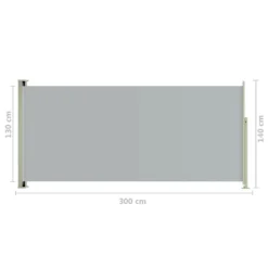 VidaXL Seitenmarkise Ausziehbar 140x300 Cm Grau -Deutschland Garten Zier Verkaufs-Shop 31a99ff639ebe8cf24a9ec1104f64f4c