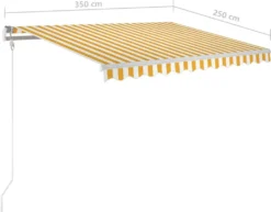 VidaXL Gelenkarmmarkise Automatisch 350x250 Cm Gelb Und Weiß -Deutschland Garten Zier Verkaufs-Shop 31c28c78e3bcff45f664c98e643c5c06