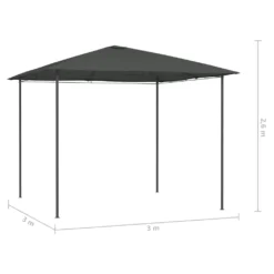 VidaXL Pavillon 3x3x2,6 M Anthrazit 160 G/m² -Deutschland Garten Zier Verkaufs-Shop 31d4fc19964bd9e4f333522ee17b9aa1