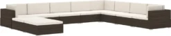 VidaXL Modular-Sofa-Eckteil 1 Stk. + Auflagen Poly Rattan Braun -Deutschland Garten Zier Verkaufs-Shop 31e5d933a2f7761d3cc88b82b5f0ad46