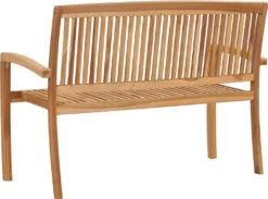 VidaXL Stapelbare Gartenbank Mit Auflage 128,5 Cm Massivholz Teak -Deutschland Garten Zier Verkaufs-Shop 31f6f09ea307e93a6e4ffb8165d316e0 1