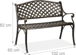 Relaxdays Gartenbank Metall In Schwarz-Bronze -Deutschland Garten Zier Verkaufs-Shop 322ad11d0dca702e7cab86ebc781fbab