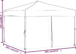 VidaXL Partyzelt Faltbar Mit Seitenwänden Weiß 3x3 M -Deutschland Garten Zier Verkaufs-Shop 32773790abd6d57a1351d6127d39ca48