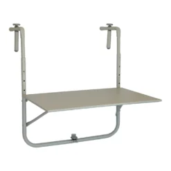 Balkontisch 'Ambiance' 60x40cm, Tischplatte Klappbar, 4-fach Höhenverstellbar - Grau