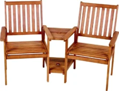 Doppelsessel EDISON Gartenstuhl Sonnenschirmvorrichtung Tisch Stuhl 2-sitzer Eukalyptus -Deutschland Garten Zier Verkaufs-Shop 3305e54e9b101a8aaaa5ee0cdfbf557e