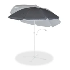 Relaxdays Grauer Sonnenschirm 160 Cm -Deutschland Garten Zier Verkaufs-Shop 331ab2dd5d63c1fcbc33321e32029e14