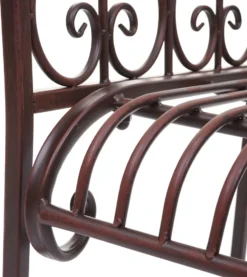 Gartenbank HWC-H78, Parkbank Sitzbank, 2-Sitzer Metall Mit Verzierungen Rost-Optik Braun 150cm Ohne Sitzkissen -Deutschland Garten Zier Verkaufs-Shop 3370d83f68e33717e2bc01f4ee4453ce