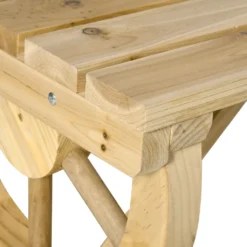 Outsunny Gartenbank Holz Wetterfest Sitzbank Gartenmöbel Rustikale Bank Natur 98 X 50 X 39,5 Cm -Deutschland Garten Zier Verkaufs-Shop 33da8489987df9d3423d654b138dbbcc