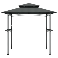 VidaXL Grillpavillon Mit Seitenregalen Anthrazit 240x150x243 Cm Stahl -Deutschland Garten Zier Verkaufs-Shop 33fee6dbcde5c1379f0c839237190b1e