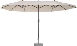 Outsunny Sonnenschirm Gartenschirm Marktschirm Doppelsonnenschirm Terrassenschirm Mit Handkurbel Oval Metall + Polyester Beige 455 X 270 X 240 Cm -Deutschland Garten Zier Verkaufs-Shop 34c99ac968bb67343dfcc2a16f29f294