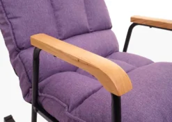 Schaukelstuhl HWC-K40, Schaukelsessel Schwingstuhl Relaxsessel, Liegefunktion Metall Stoff/Textil Lila-flieder -Deutschland Garten Zier Verkaufs-Shop 35b782299861e9c858c05d494b9fe0c1