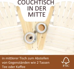 Outsunny Adirondack Gartenstuhl Mit Tisch Und Schirmloch 2 Sitzer Gartensessel Sitzgruppe Gartenmöbel Für Balkon Massivholz Natur 178 X 87 X 92 Cm -Deutschland Garten Zier Verkaufs-Shop 3628a831e91143f1b27abd1b36e76608