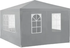 [casa.pro] Pavillon 400x300x255cm Gartenzelt Partyzelt Gartenpavillon Bierzelt Festzelt Dunkelgrau -Deutschland Garten Zier Verkaufs-Shop 36412d55de3a6385fb19b053283c853e
