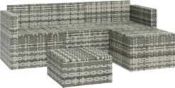 VidaXL 3-tlg. Garten-Lounge-Set Mit Kissen Grau Poly Rattan -Deutschland Garten Zier Verkaufs-Shop 36ed4d8d0220e73ebdcc65ca778c5659