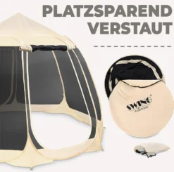 Pavillon Garten PopUp Pavilon Zelt Partyzelt Gartenzelt Iglu Event Pavillion Moskitonetz Sonnenschutz - 10FT - 300cm Anthrazit -Deutschland Garten Zier Verkaufs-Shop 372d79f902342edbd585999b305d0e15