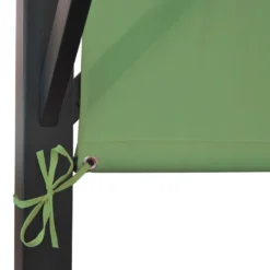 Pergola Baia, Garten Pavillon Terrassenüberdachung, Stabiles 6cm-Stahl-Gestell + Schiebedach Grün 3x4m -Deutschland Garten Zier Verkaufs-Shop 3731a1b72244bf2d3a9aa4a161adcaec