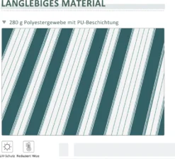 Outsunny Manuelle Gelenkarmmarkise 395 Cm Markise Mit Handkurbel Balkonmarkise Sonnenschutz Wandmontage Balkon Alu Weiß+Grün 395 X 245 Cm -Deutschland Garten Zier Verkaufs-Shop 375c0e6fe22d55b25c162c9b7f3af591