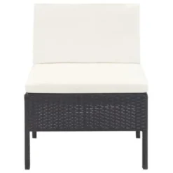 VIDAXL 3-tlg. Garten-Lounge-Set Mit Auflagen Poly Rattan Schwarz -Deutschland Garten Zier Verkaufs-Shop 37e8c072bc9857f66d4577bea5631296