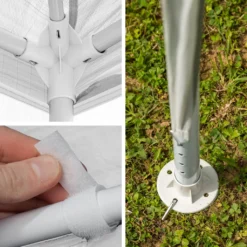 Tectake Garten Pavillon 9x3m Mit 8 Seitenteilen - Weiß -Deutschland Garten Zier Verkaufs-Shop 3896f82090f61eac229384826eecc1c0