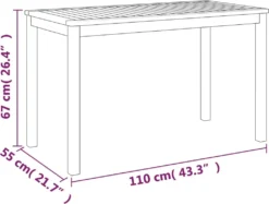 VidaXL Gartentisch 110x55x67 Cm Massivholz Akazie -Deutschland Garten Zier Verkaufs-Shop 39090ba980c1cf643410d9ea42f3035a