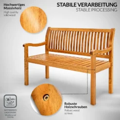 Tillvex® Gartenbank Holz Parkbank Massiv Sitzbank Garten Gartenmöbel 2-Sitzer -Deutschland Garten Zier Verkaufs-Shop 3954d73a62b000333e2c9e924859e320